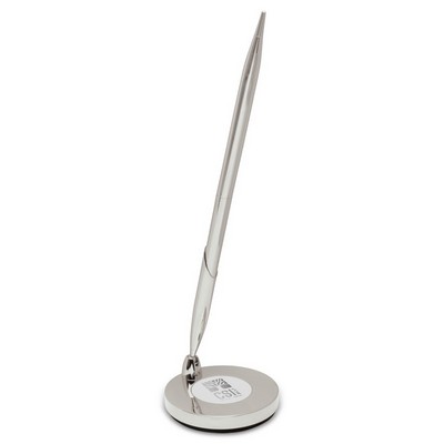 Silver Desk Set W/ Silver Medallion