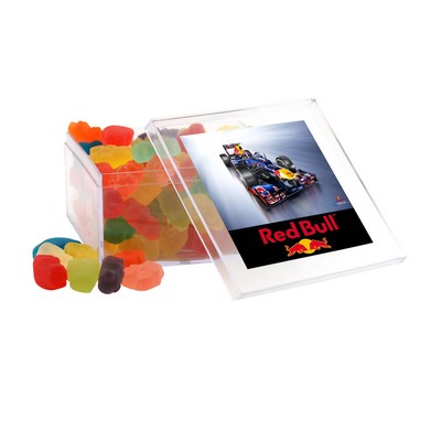 Large Square Acrylic Candy Box w/Gummy Bears