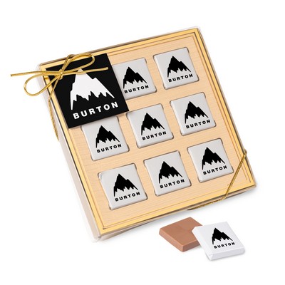 9-Piece Chocolate Foiled Square Gift Box